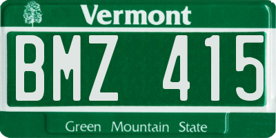 VT license plate BMZ415