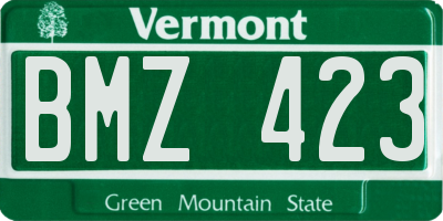 VT license plate BMZ423