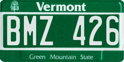 VT license plate BMZ426