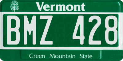 VT license plate BMZ428