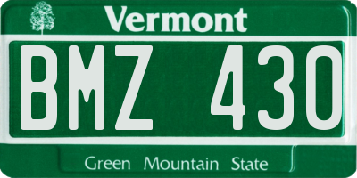 VT license plate BMZ430