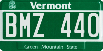 VT license plate BMZ440