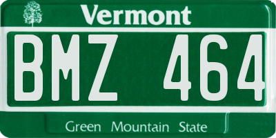 VT license plate BMZ464
