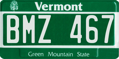 VT license plate BMZ467