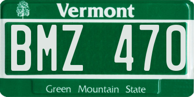VT license plate BMZ470