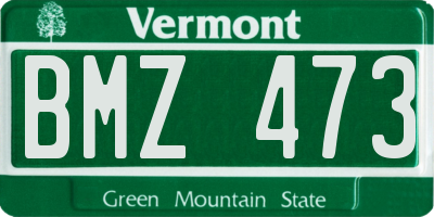 VT license plate BMZ473