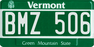 VT license plate BMZ506
