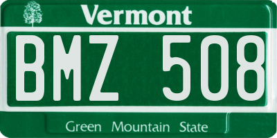 VT license plate BMZ508