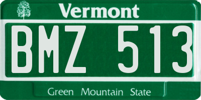 VT license plate BMZ513
