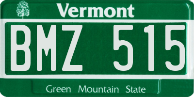 VT license plate BMZ515