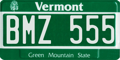 VT license plate BMZ555