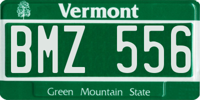 VT license plate BMZ556
