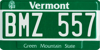 VT license plate BMZ557