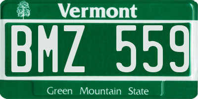VT license plate BMZ559