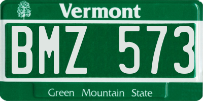 VT license plate BMZ573
