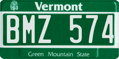 VT license plate BMZ574