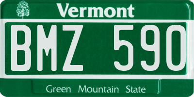 VT license plate BMZ590