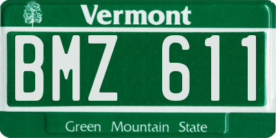 VT license plate BMZ611