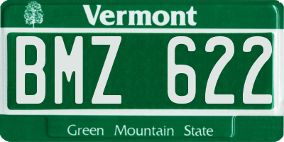 VT license plate BMZ622