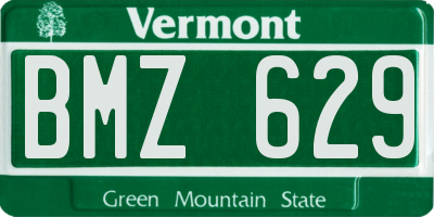 VT license plate BMZ629