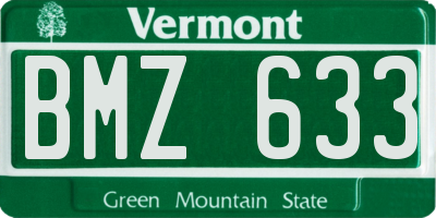 VT license plate BMZ633