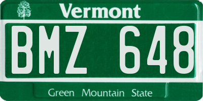 VT license plate BMZ648