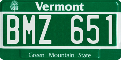 VT license plate BMZ651