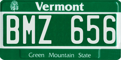 VT license plate BMZ656