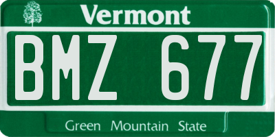 VT license plate BMZ677