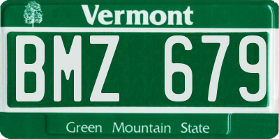 VT license plate BMZ679