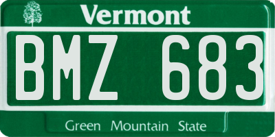 VT license plate BMZ683