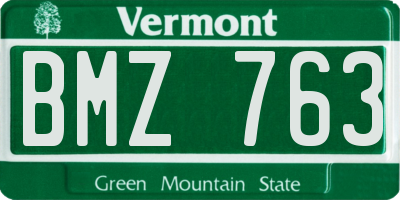 VT license plate BMZ763