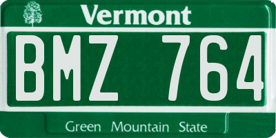 VT license plate BMZ764