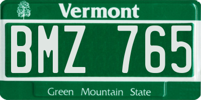 VT license plate BMZ765