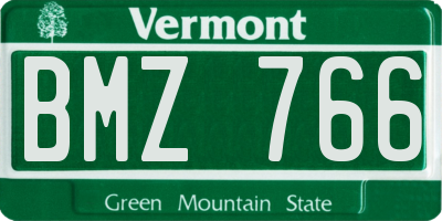 VT license plate BMZ766