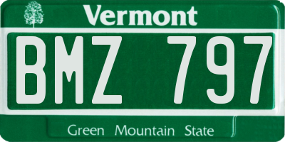 VT license plate BMZ797