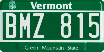 VT license plate BMZ815
