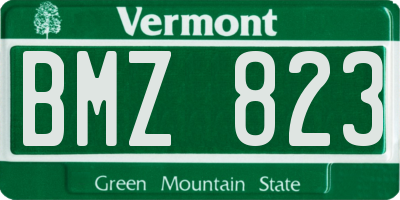 VT license plate BMZ823