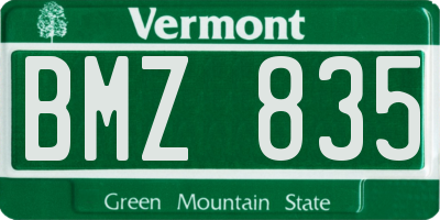 VT license plate BMZ835