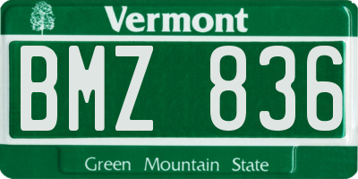 VT license plate BMZ836