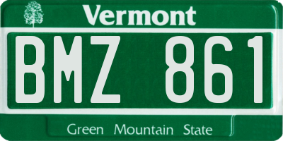 VT license plate BMZ861