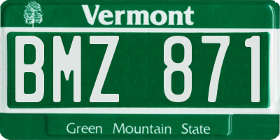 VT license plate BMZ871