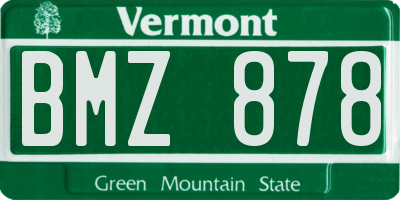 VT license plate BMZ878