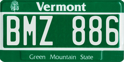 VT license plate BMZ886