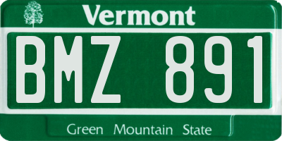 VT license plate BMZ891