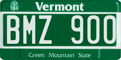 VT license plate BMZ900