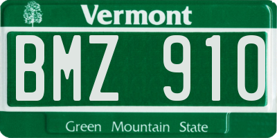 VT license plate BMZ910