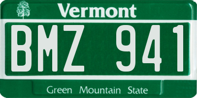 VT license plate BMZ941