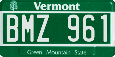 VT license plate BMZ961