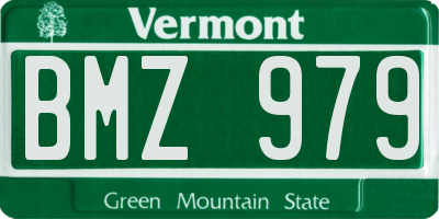 VT license plate BMZ979